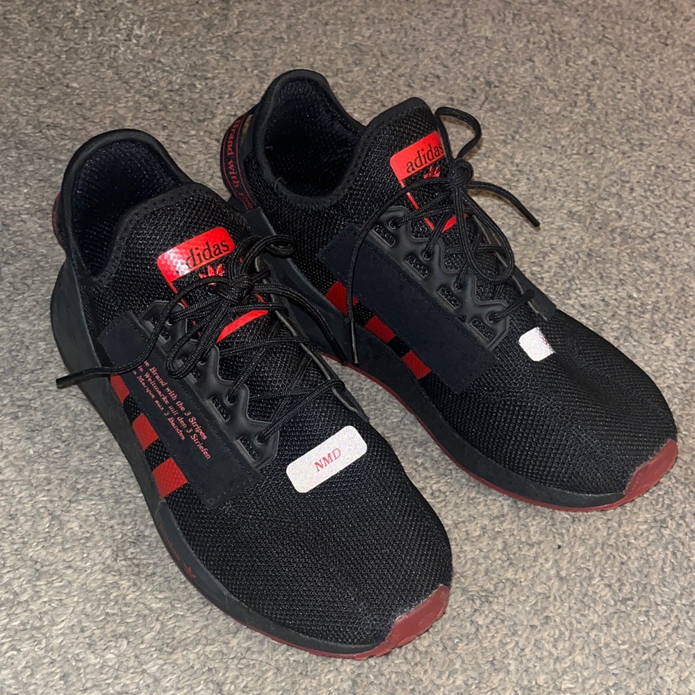 adidas NMD_R1 V2 “black vivid red” GY2071 black and red graphic